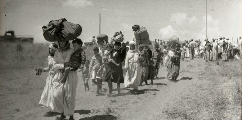 Palestinians fleeing during the Nakba of 1948
